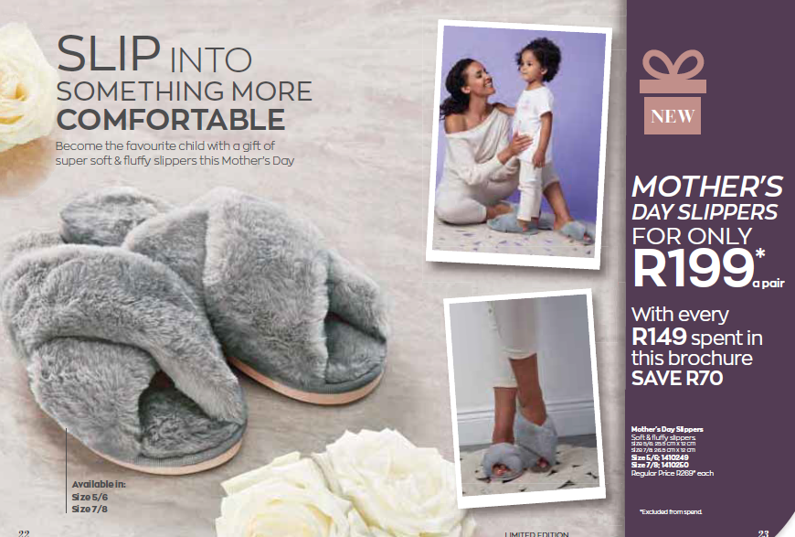 slippers from avon